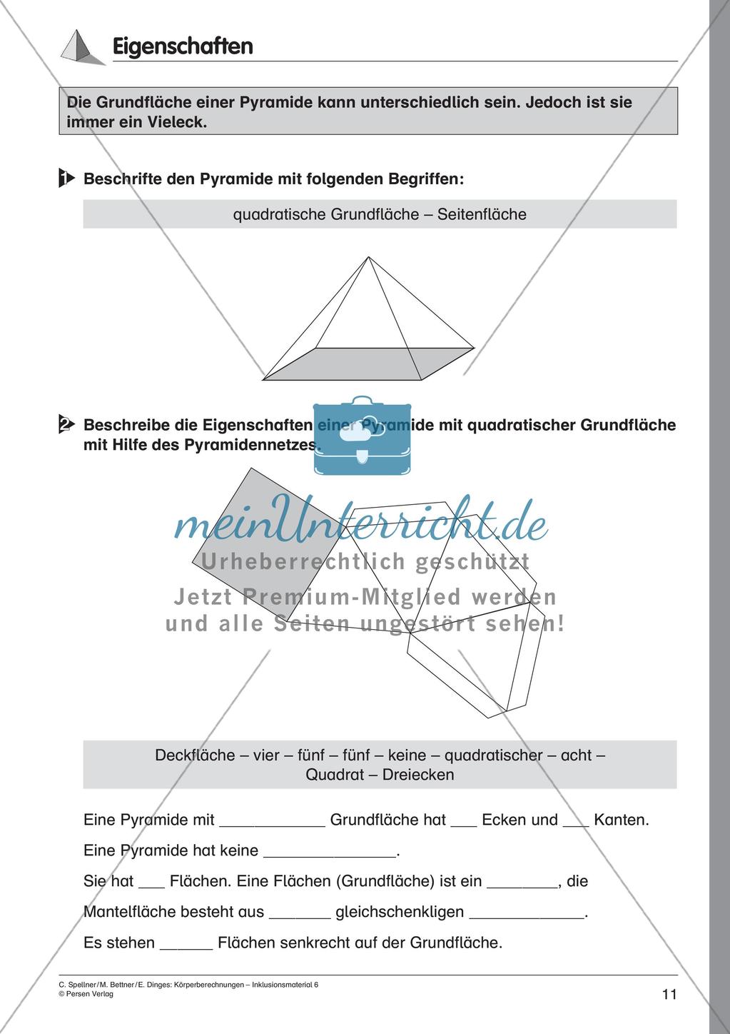 Körperberechnungen: Pyramide Preview 13