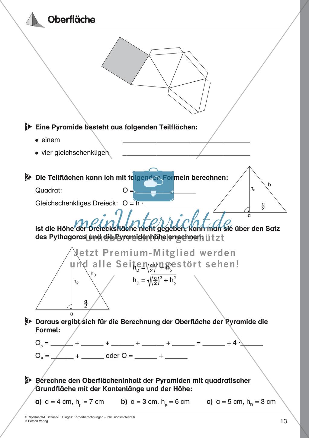 Körperberechnungen: Pyramide Preview 15