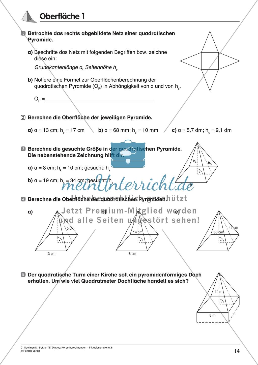 Körperberechnungen: Pyramide Preview 16