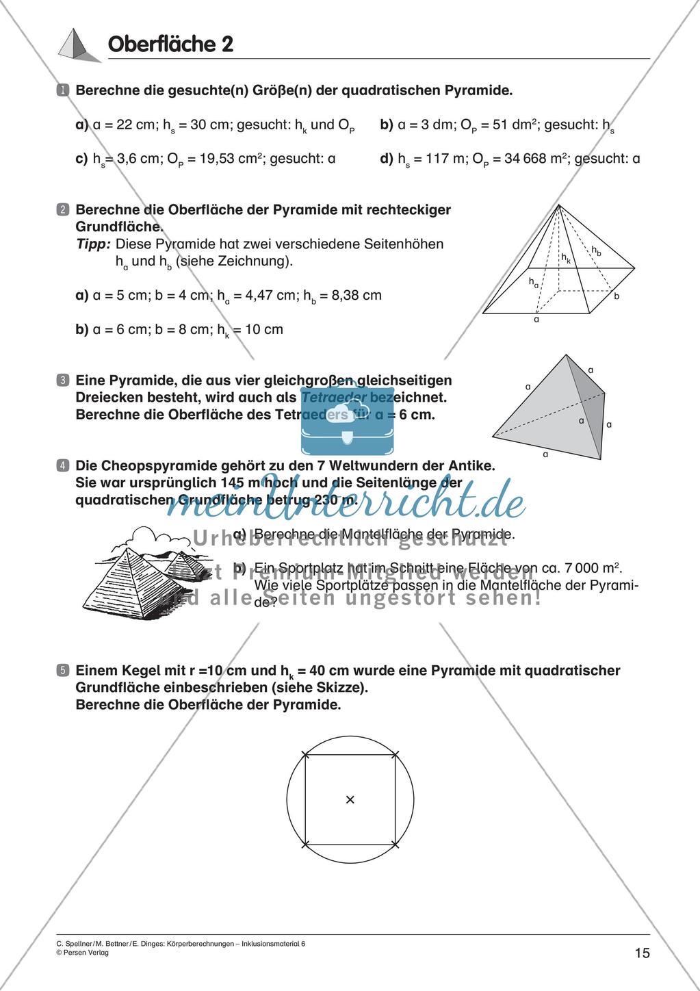 Körperberechnungen: Pyramide Preview 17