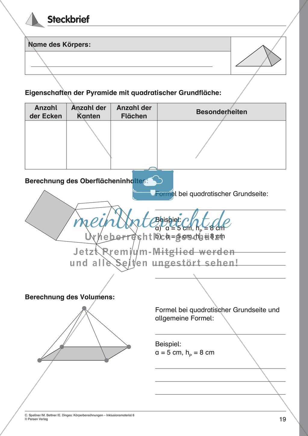 Körperberechnungen: Pyramide Preview 21