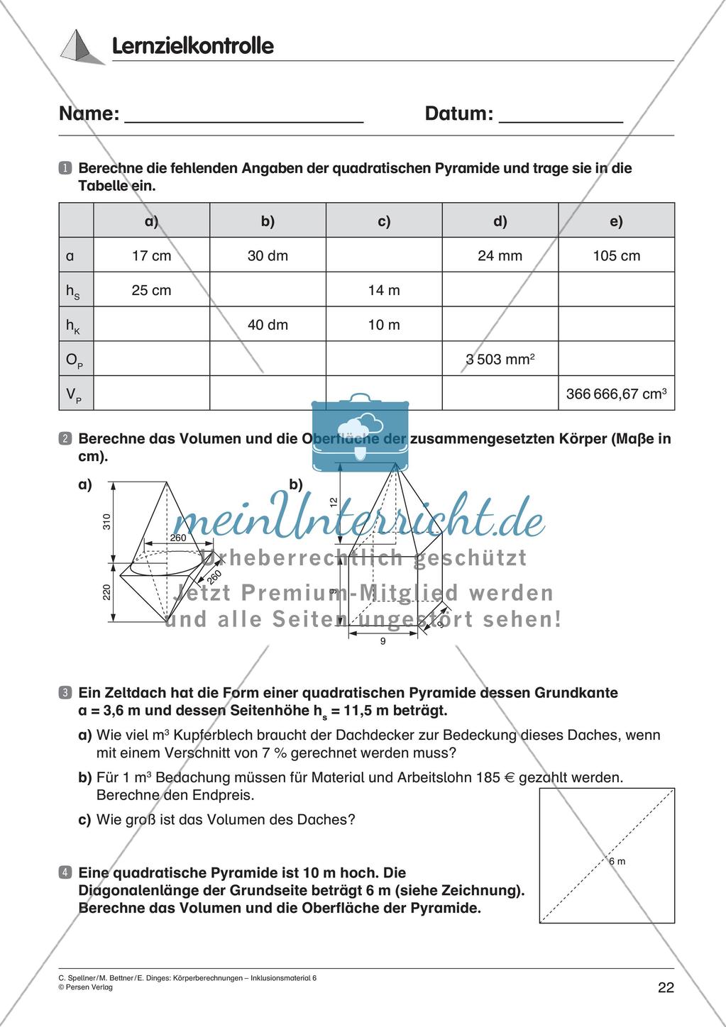 Körperberechnungen: Pyramide Preview 24