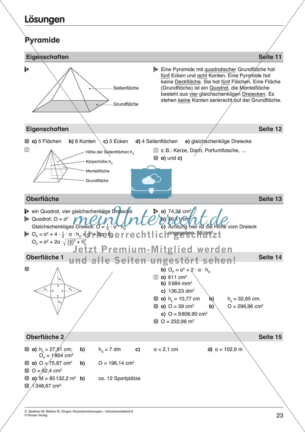 Körperberechnungen: Pyramide Preview 25