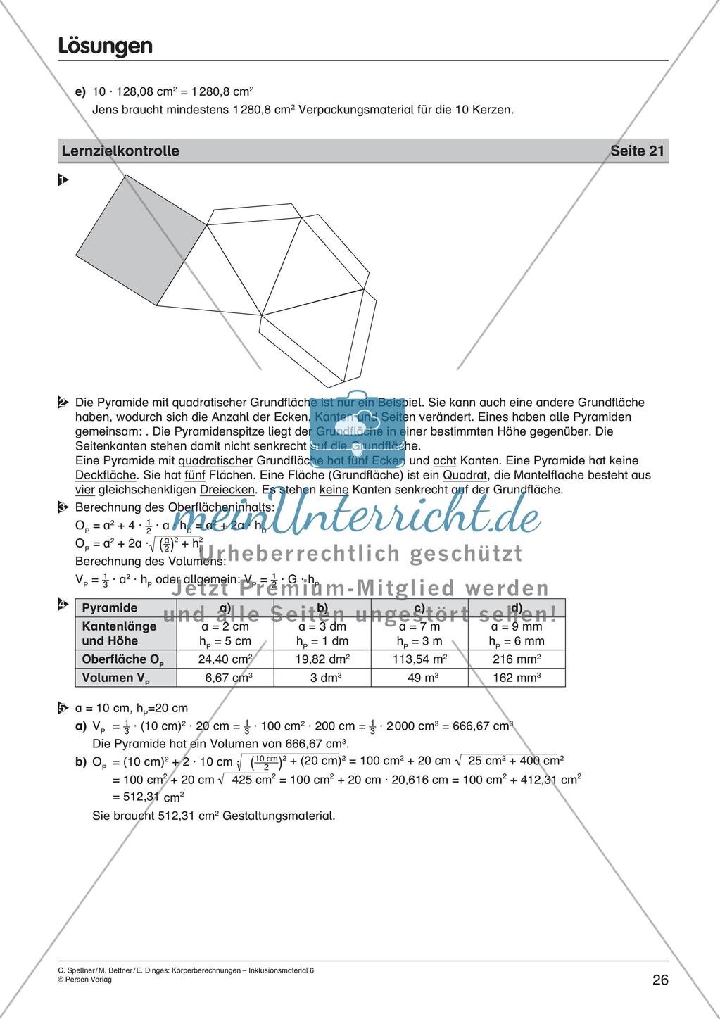 Körperberechnungen: Pyramide Preview 28
