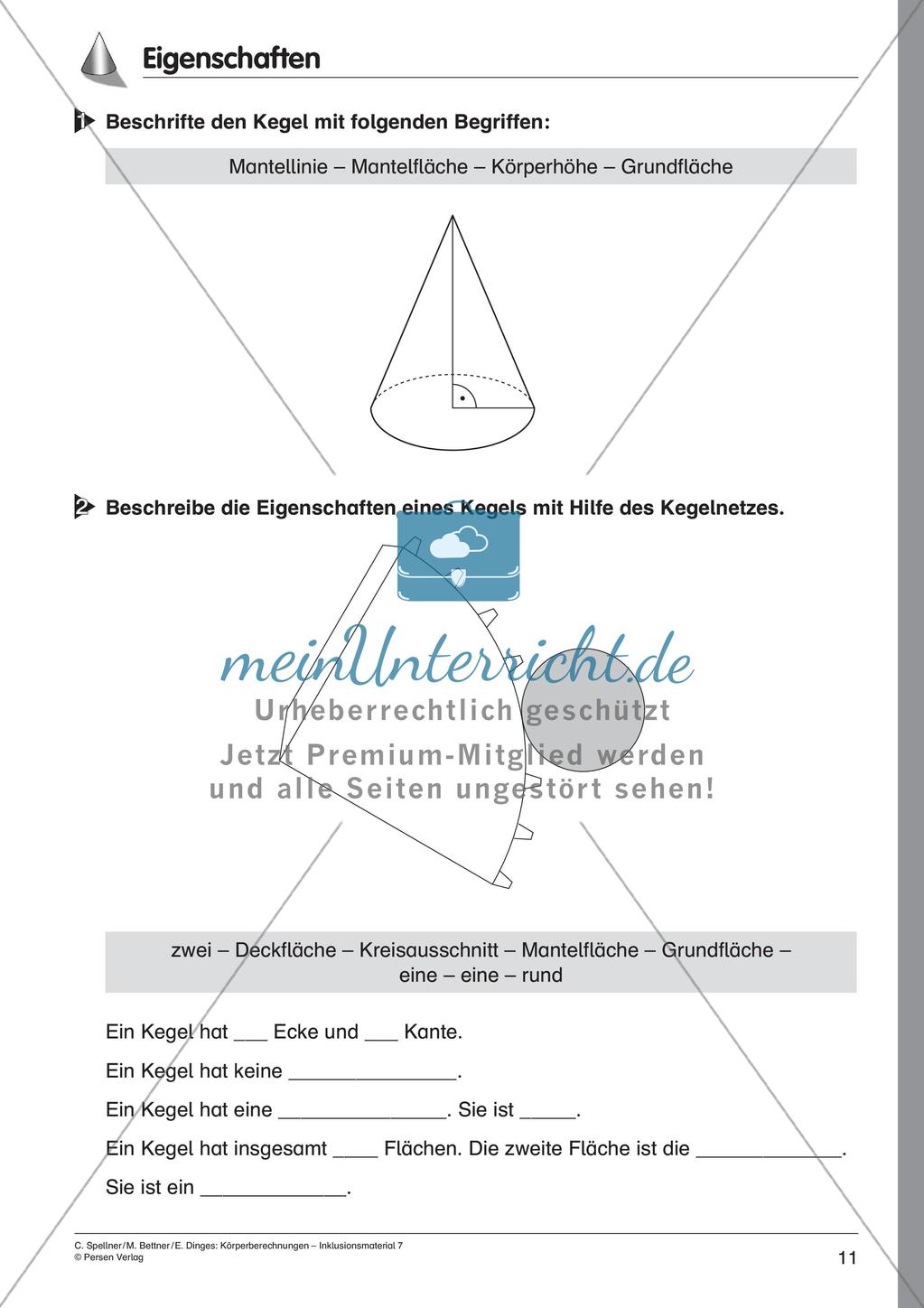 Körperberechnungen: Kegel Preview 13