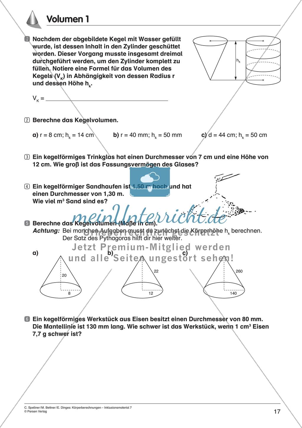 Körperberechnungen: Kegel Preview 19