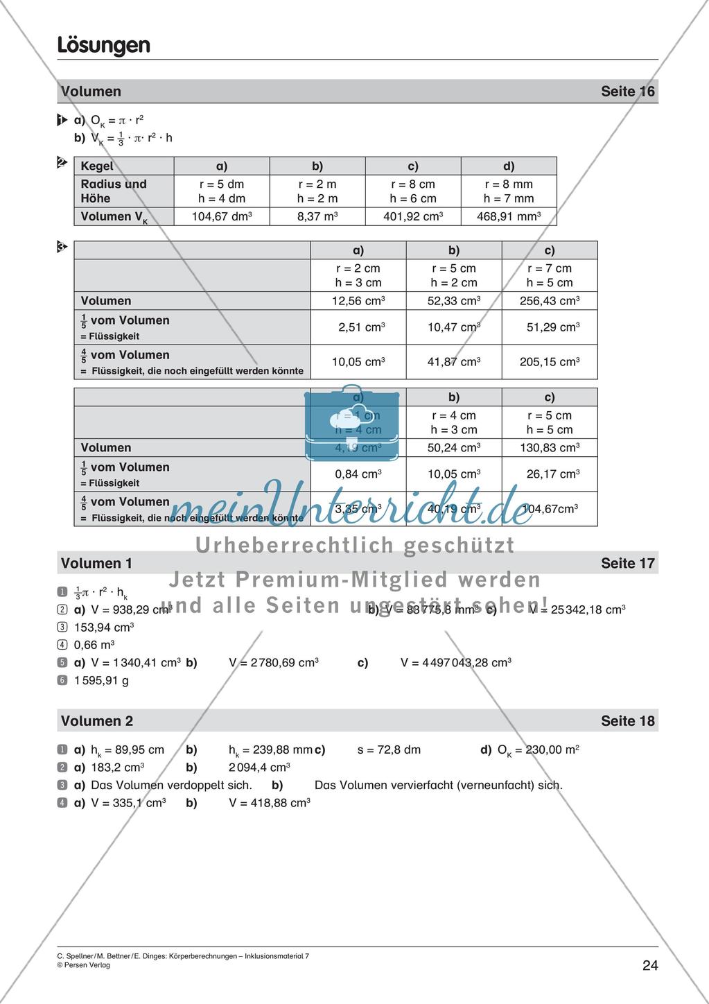 Körperberechnungen: Kegel Preview 26