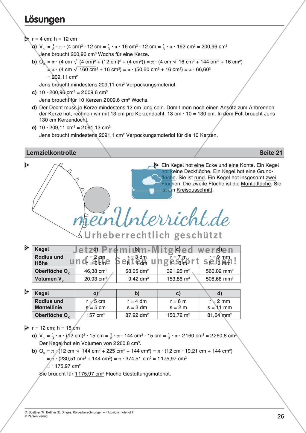 Körperberechnungen: Kegel Preview 28