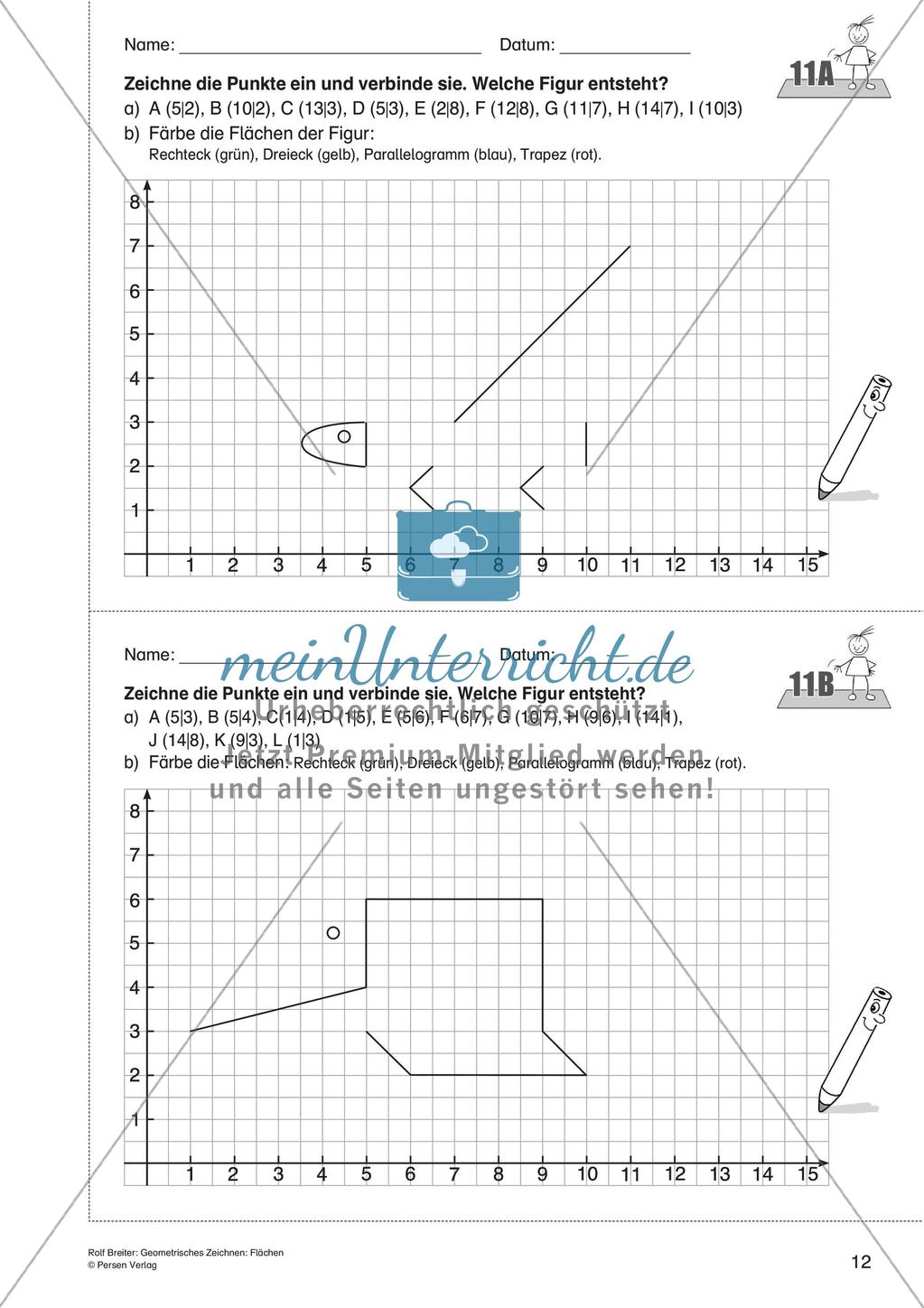 Geometrisches Zeichnen: Flächen Preview 14