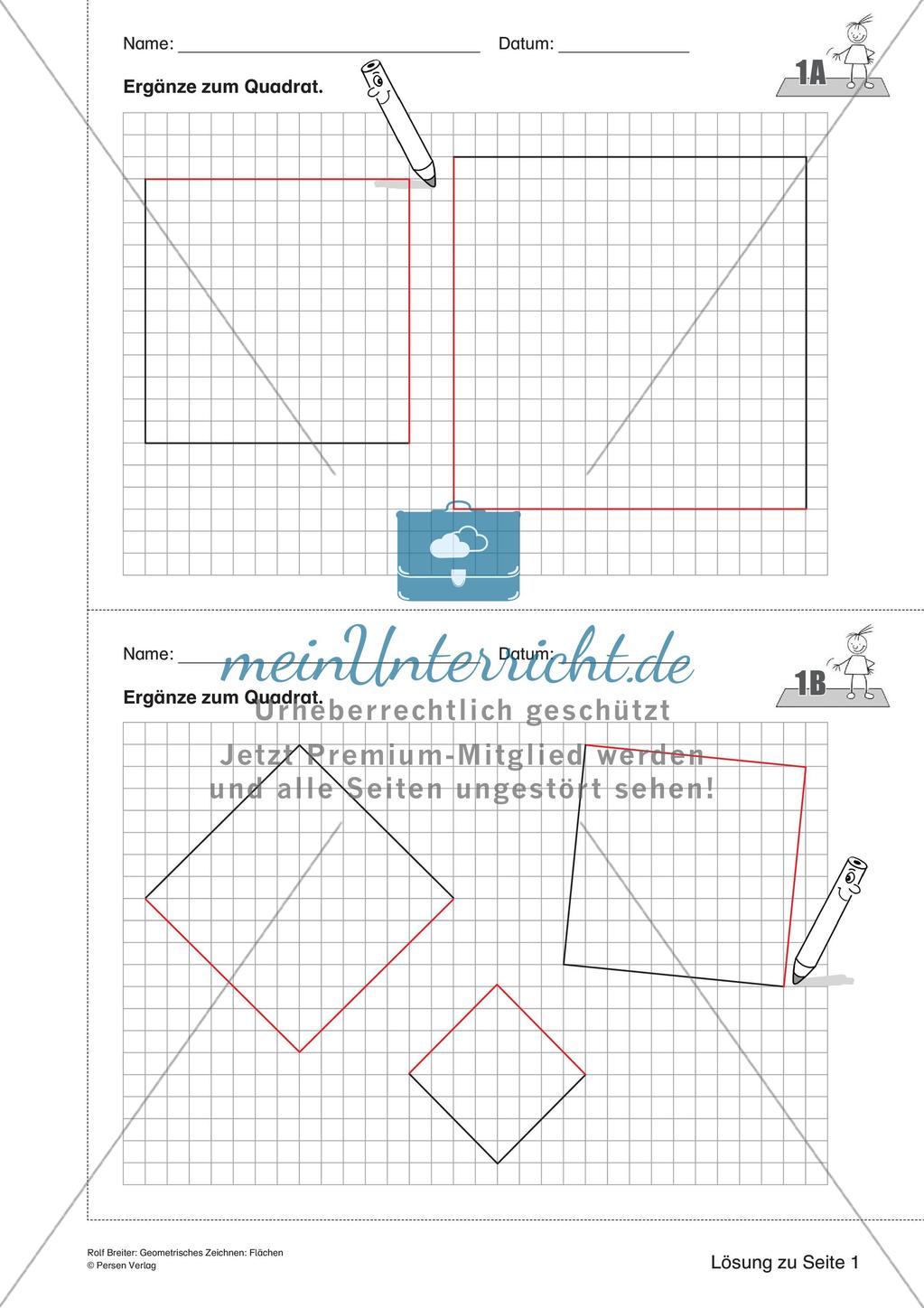 Geometrisches Zeichnen: Flächen Preview 15