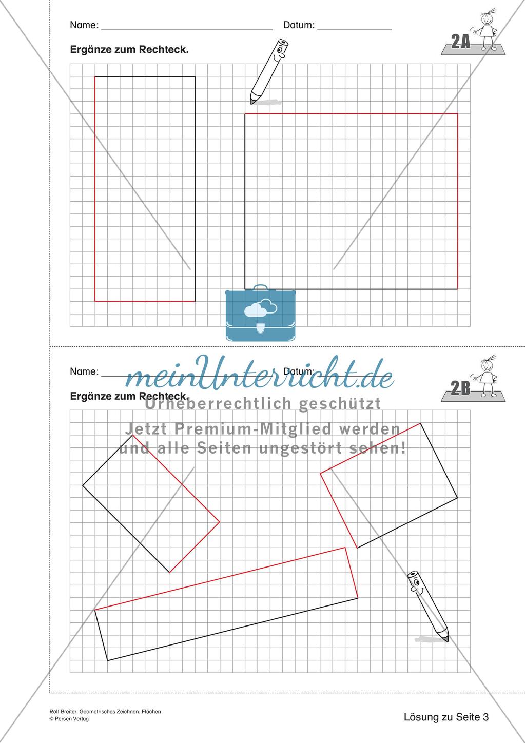 Geometrisches Zeichnen: Flächen Preview 16