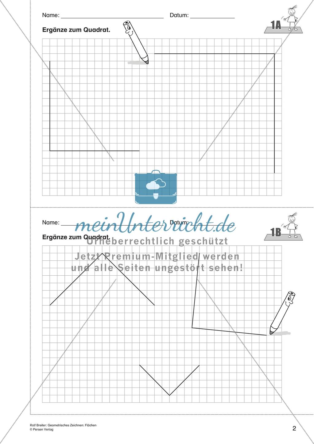 Geometrisches Zeichnen: Flächen Preview 4
