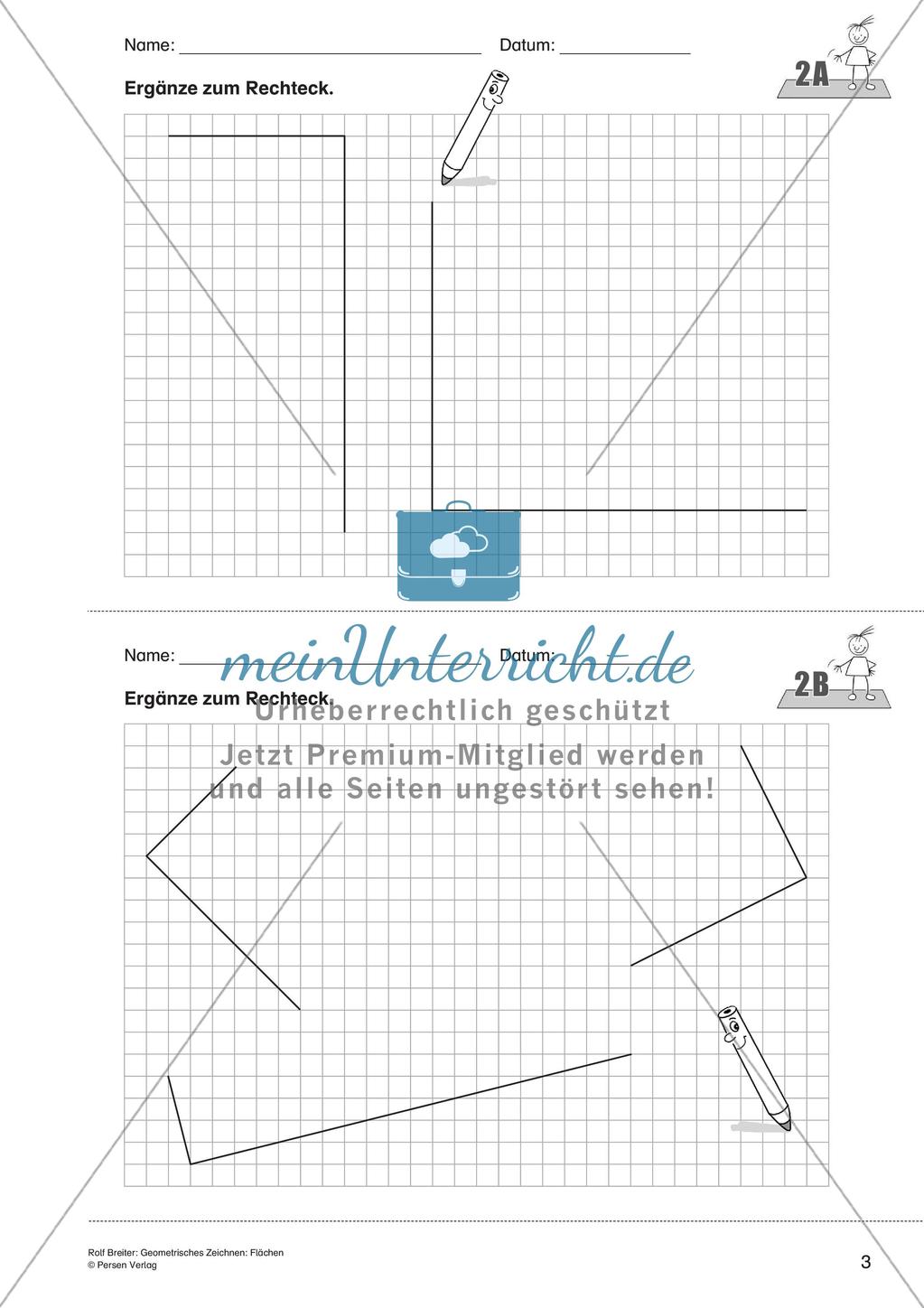 Geometrisches Zeichnen: Flächen Preview 5