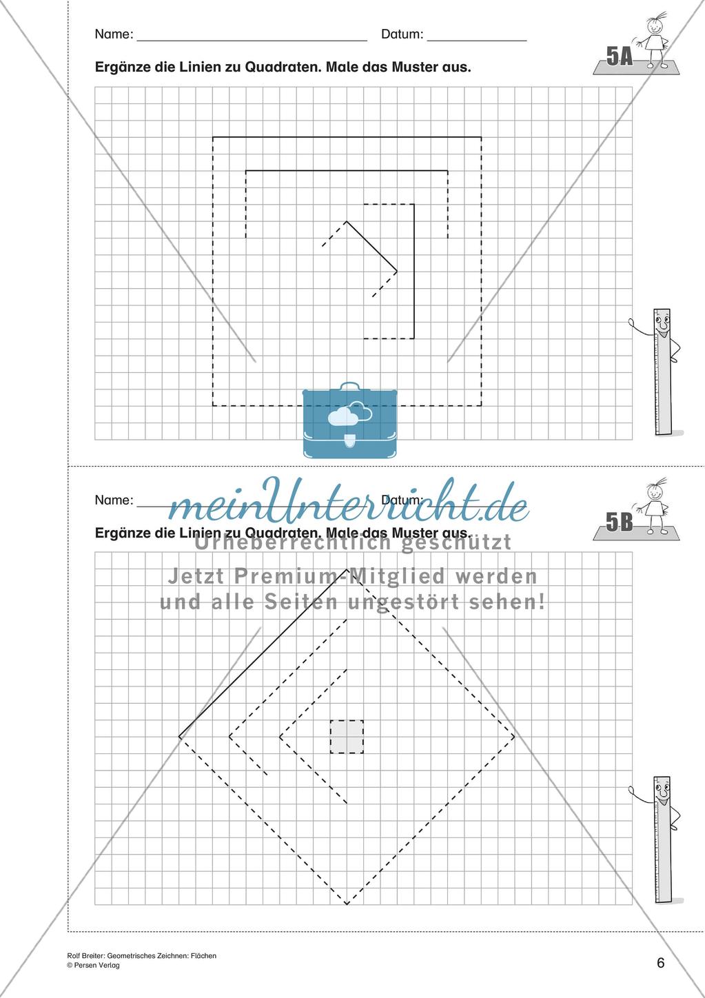Geometrisches Zeichnen: Flächen Preview 8
