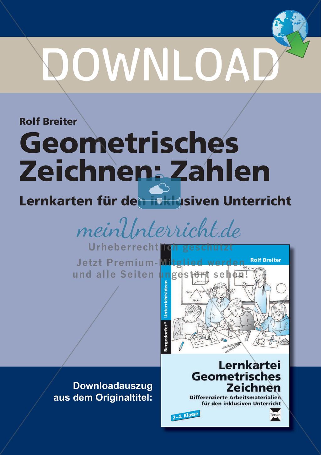 Geometrisches Zeichnen: Zahlen Preview 1