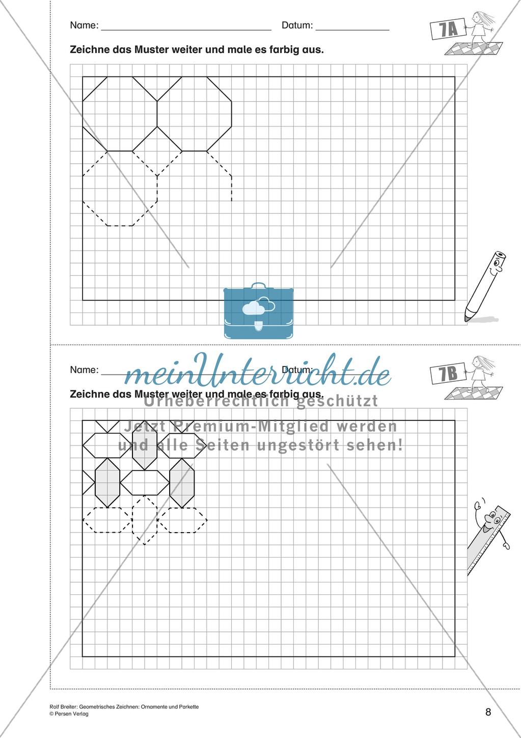 Geometrisches Zeichnen: Ornamente und Parkette Preview 10