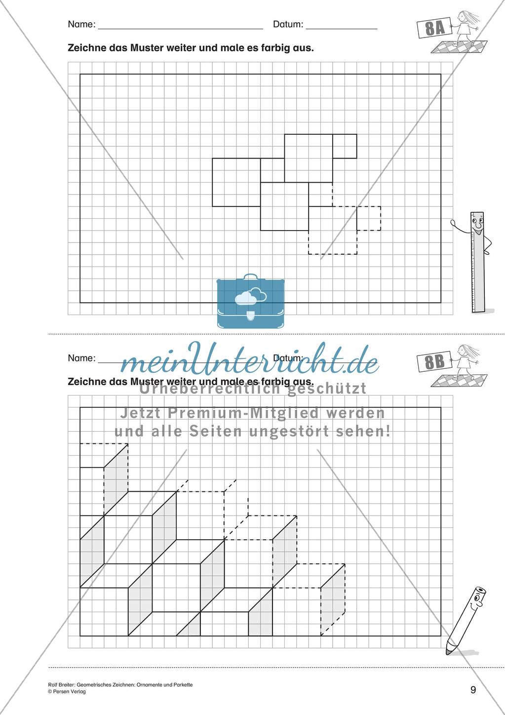 Geometrisches Zeichnen: Ornamente und Parkette Preview 11