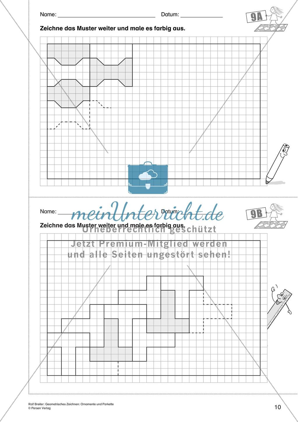 Geometrisches Zeichnen: Ornamente und Parkette Preview 12