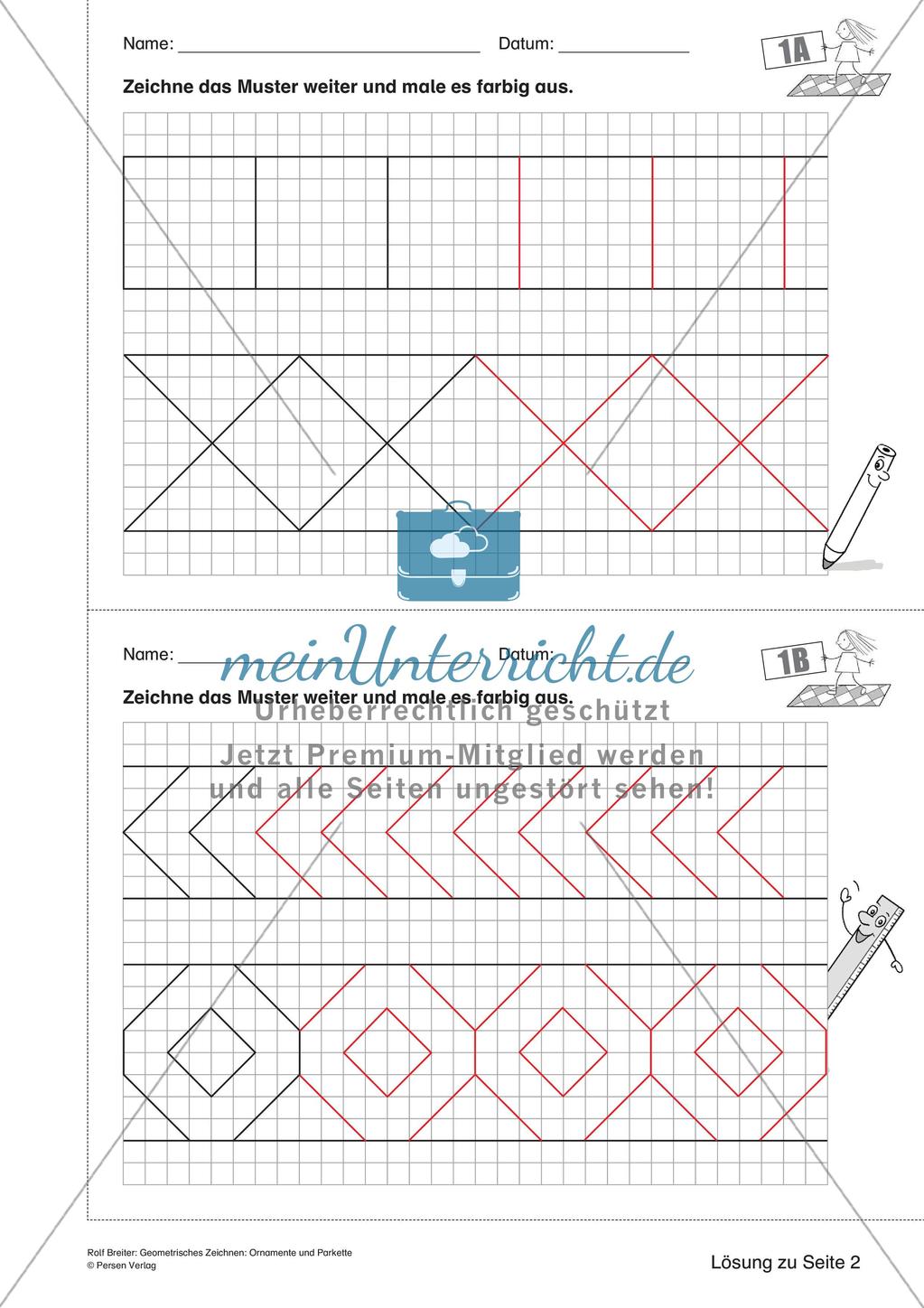 Geometrisches Zeichnen: Ornamente und Parkette Preview 13
