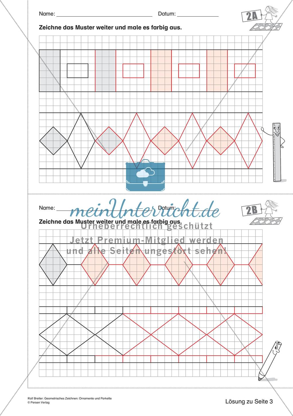 Geometrisches Zeichnen: Ornamente und Parkette Preview 14