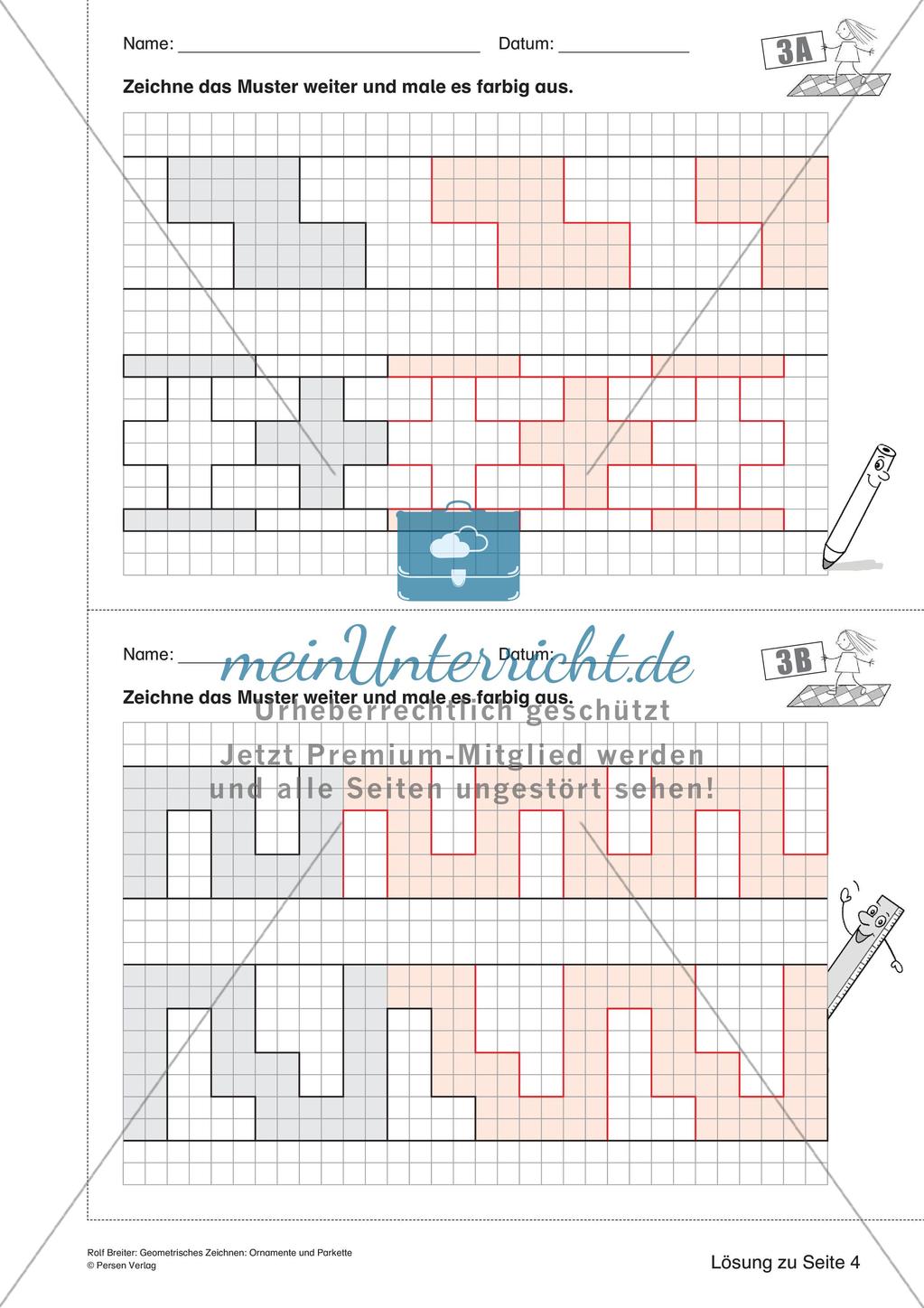 Geometrisches Zeichnen: Ornamente und Parkette Preview 15