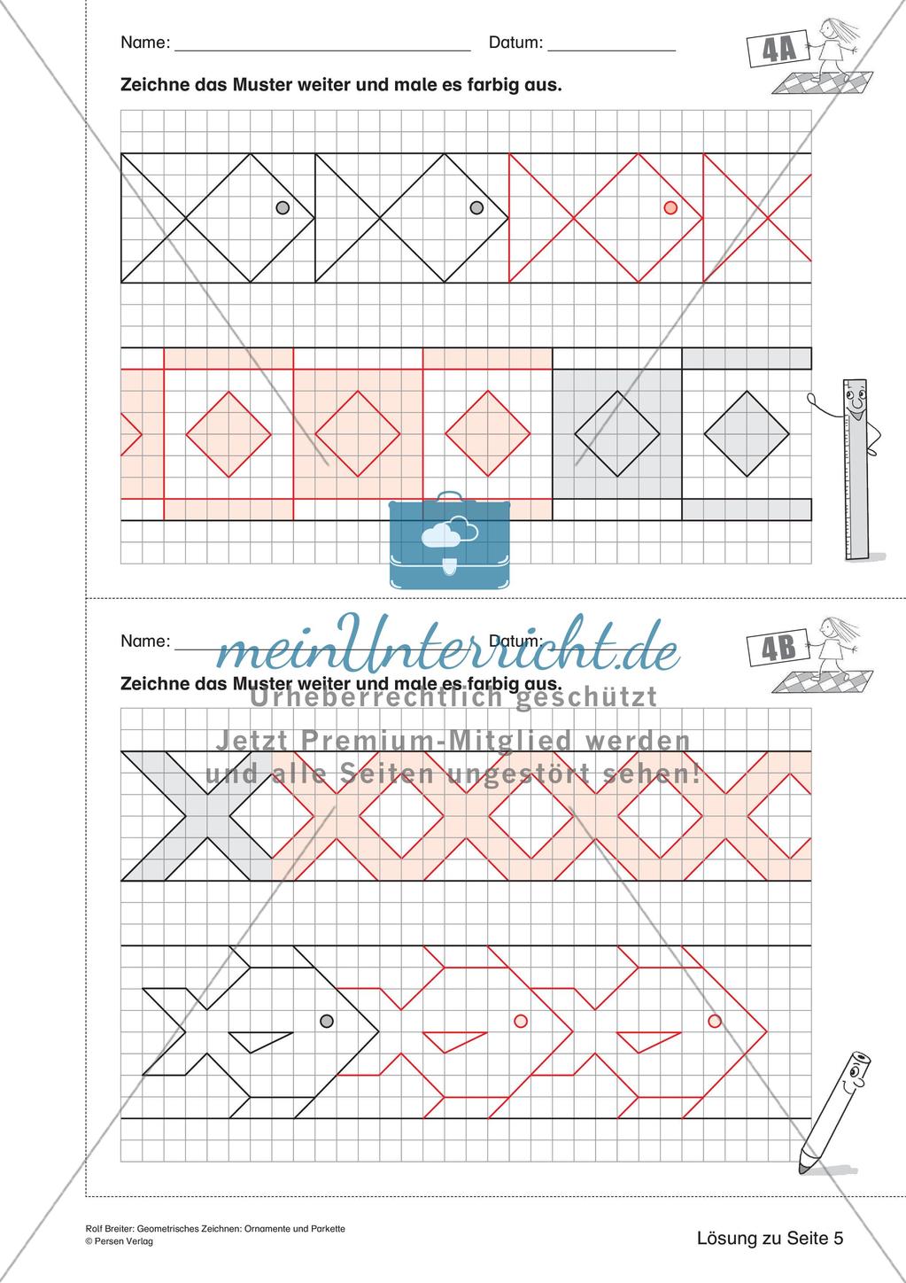 Geometrisches Zeichnen: Ornamente und Parkette Preview 16