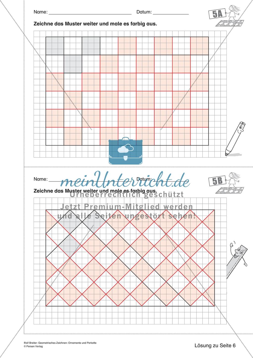 Geometrisches Zeichnen: Ornamente und Parkette Preview 17