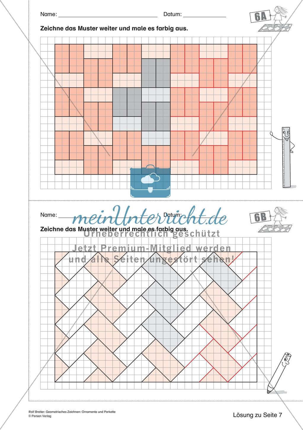 Geometrisches Zeichnen: Ornamente und Parkette Preview 18