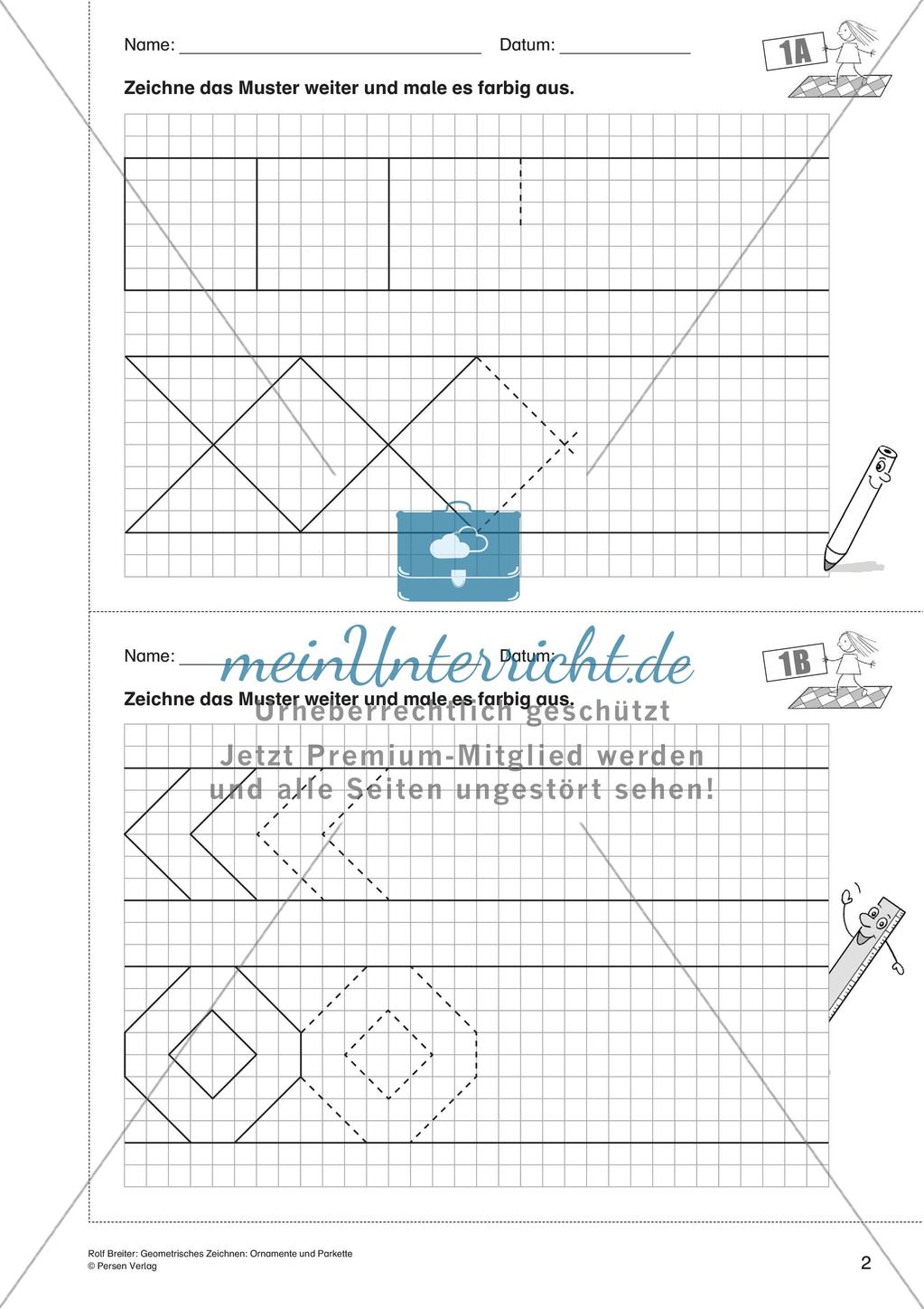 Geometrisches Zeichnen: Ornamente und Parkette Preview 4