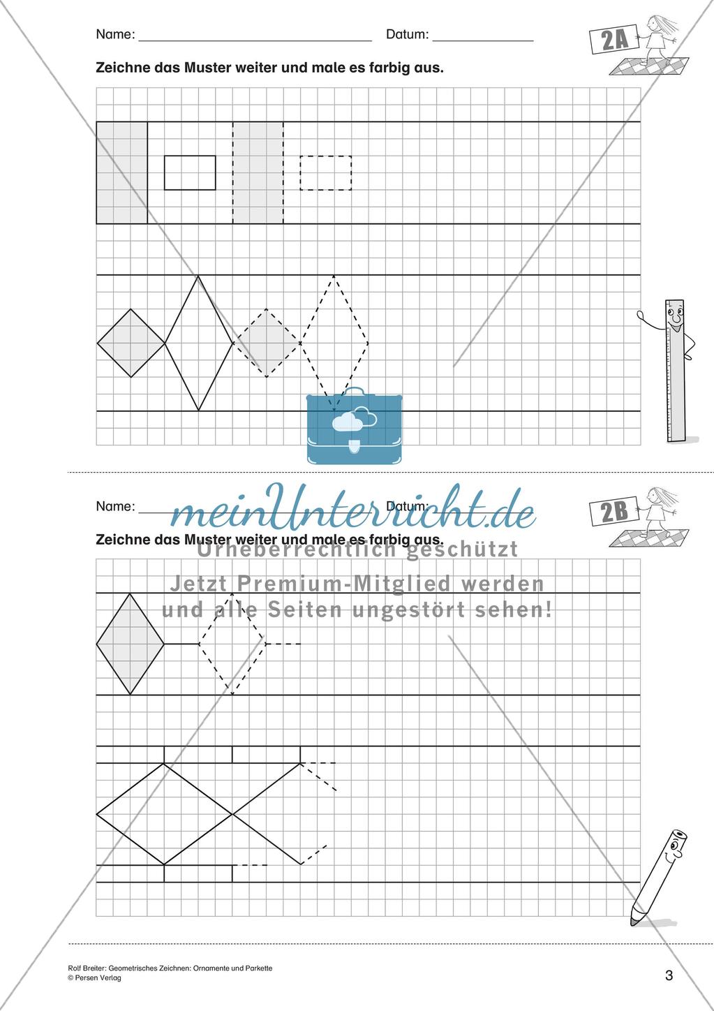 Geometrisches Zeichnen: Ornamente und Parkette Preview 5