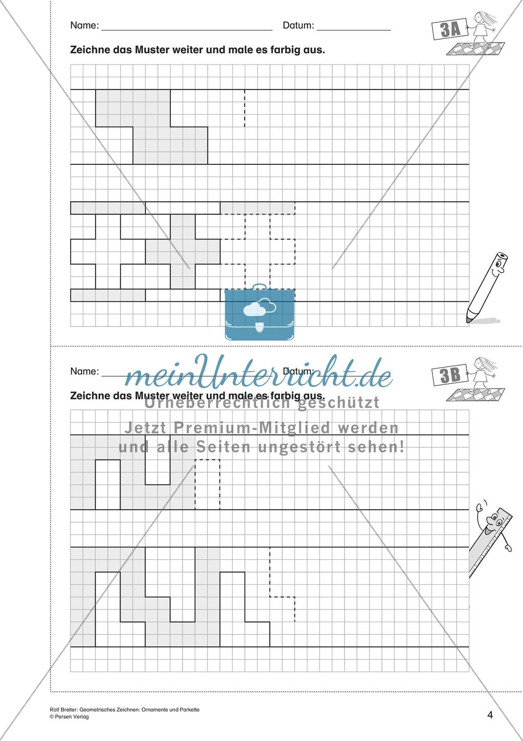 Geometrisches Zeichnen: Ornamente und Parkette Preview 6