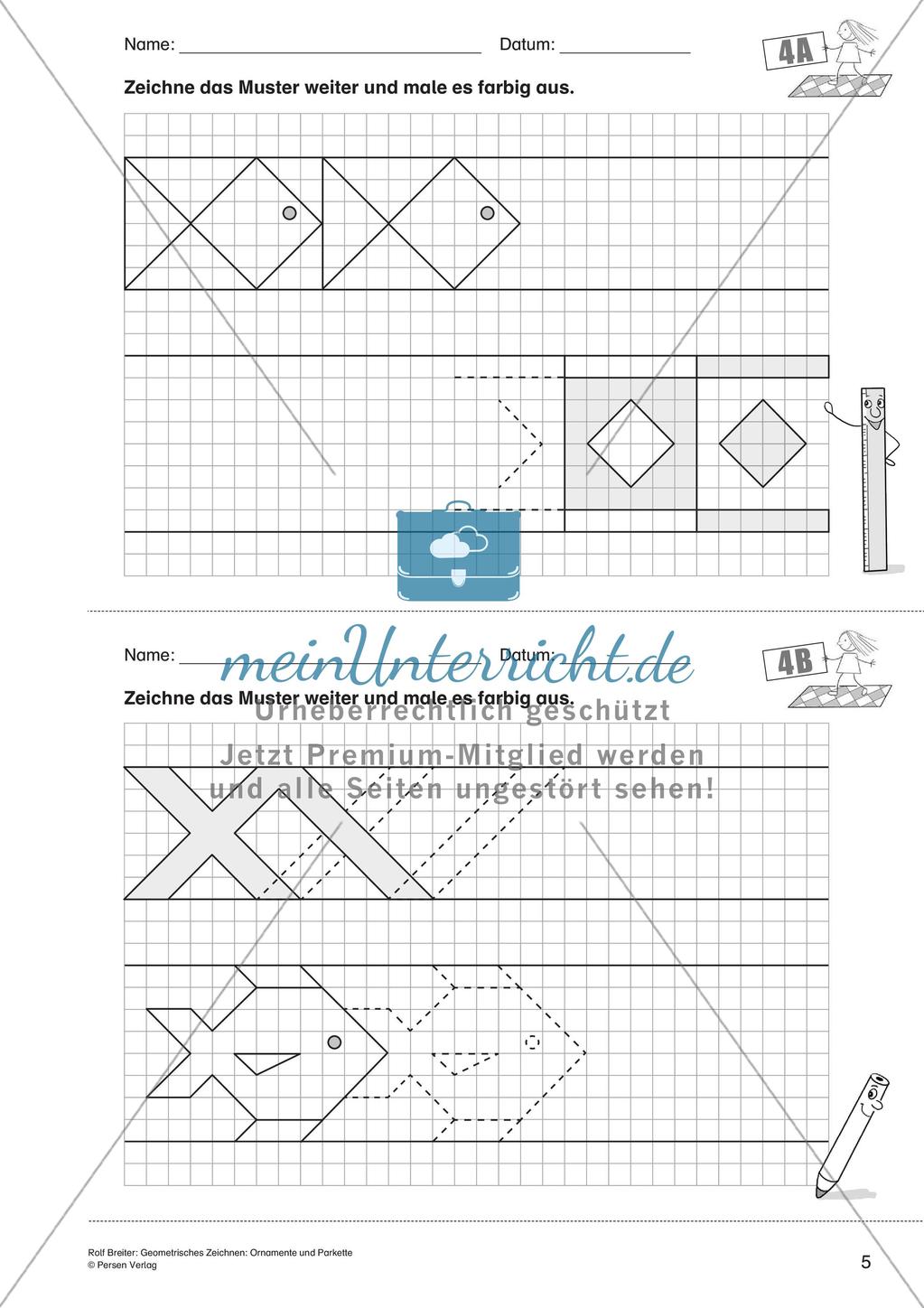 Geometrisches Zeichnen: Ornamente und Parkette Preview 7