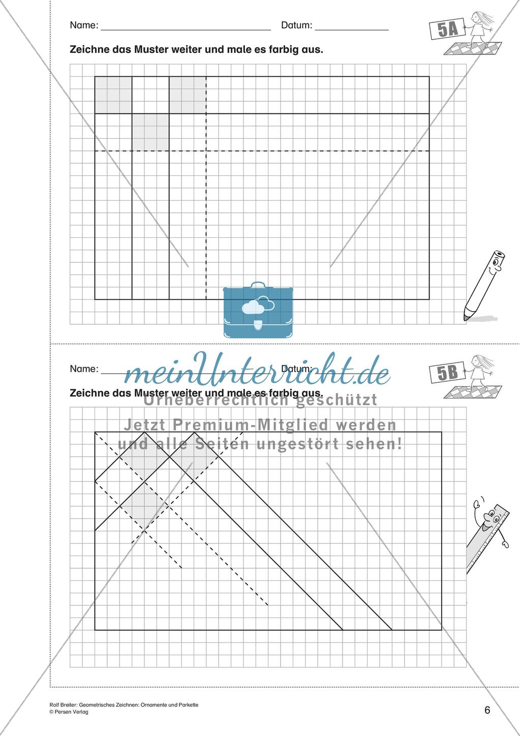 Geometrisches Zeichnen: Ornamente und Parkette Preview 8