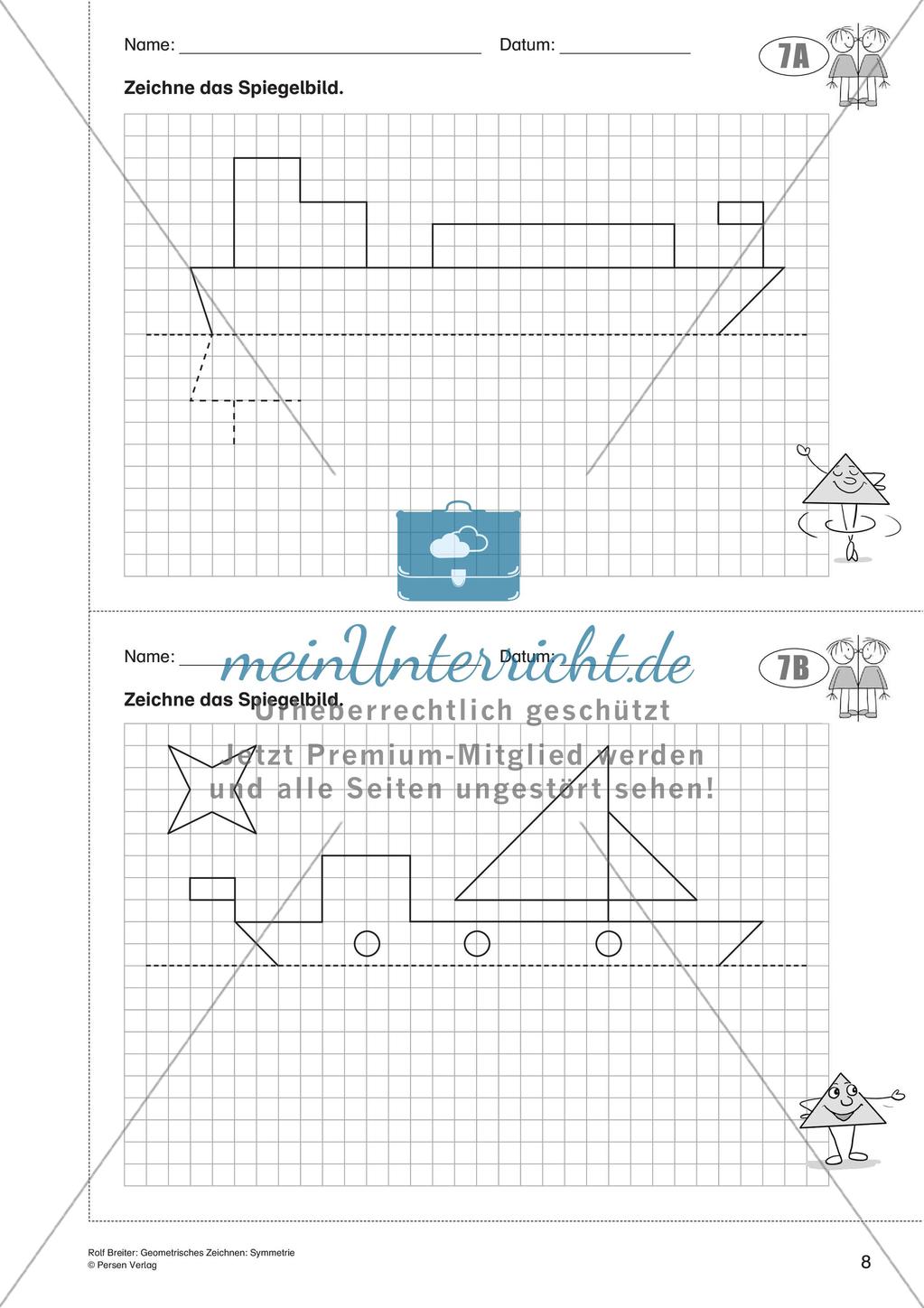 Geometrisches Zeichnen: Symmetrie Preview 10