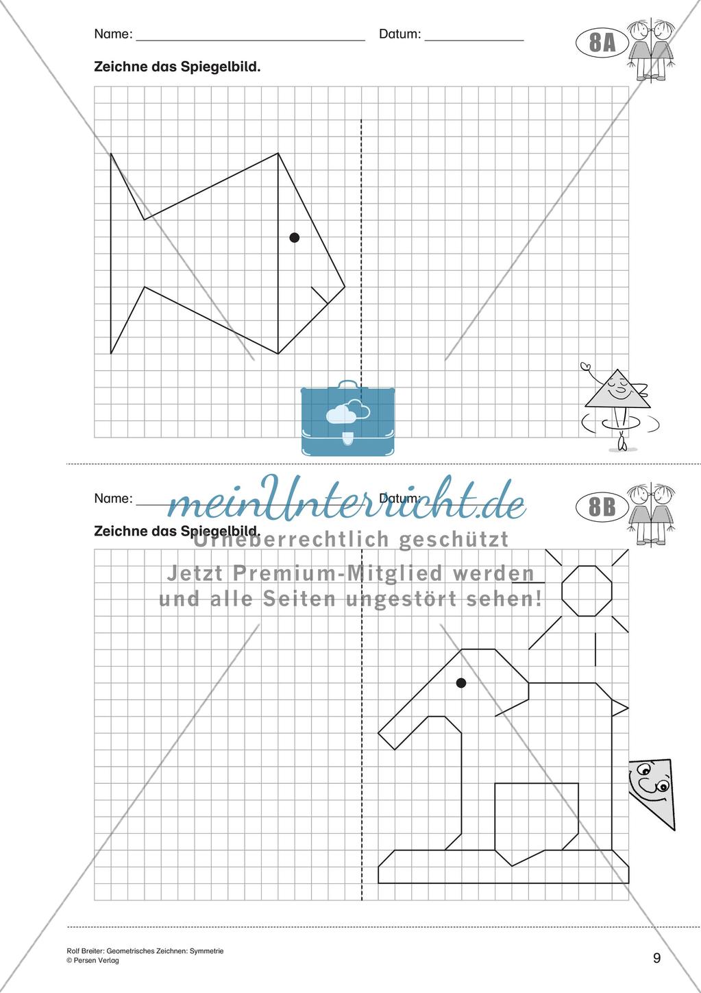 Geometrisches Zeichnen: Symmetrie Preview 11