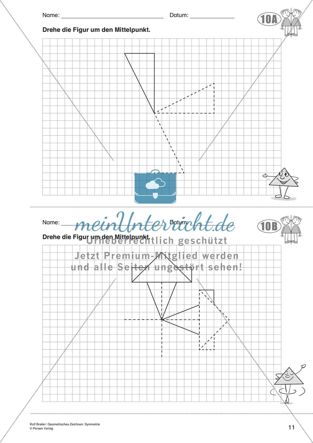 Geometrisches Zeichnen: Symmetrie Preview 13