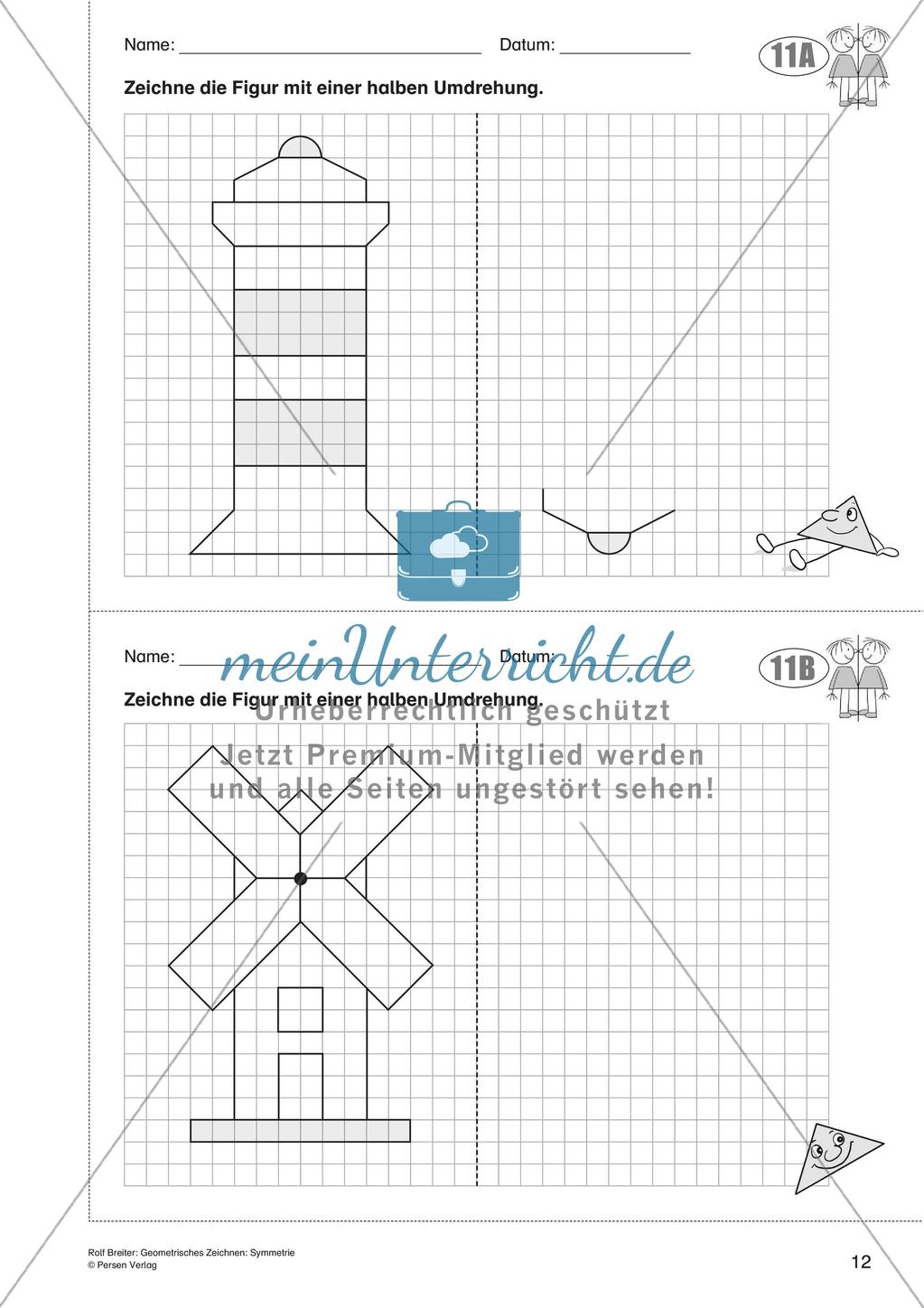 Geometrisches Zeichnen: Symmetrie Preview 14