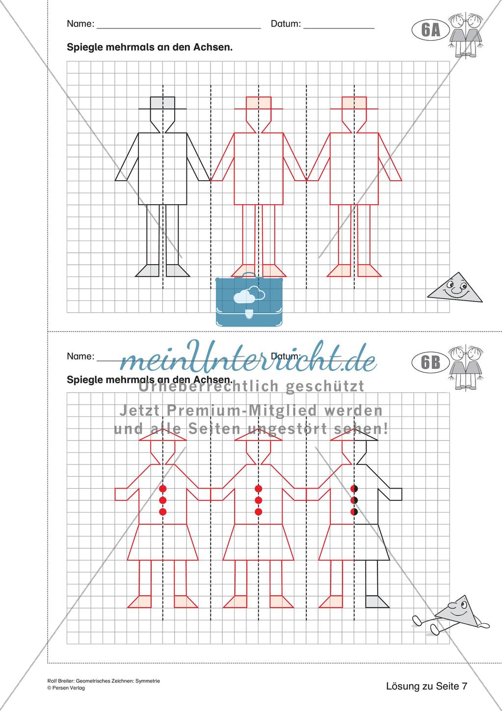 Geometrisches Zeichnen: Symmetrie Preview 20