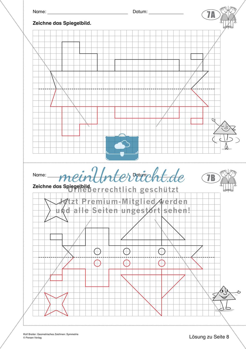 Geometrisches Zeichnen: Symmetrie Preview 21