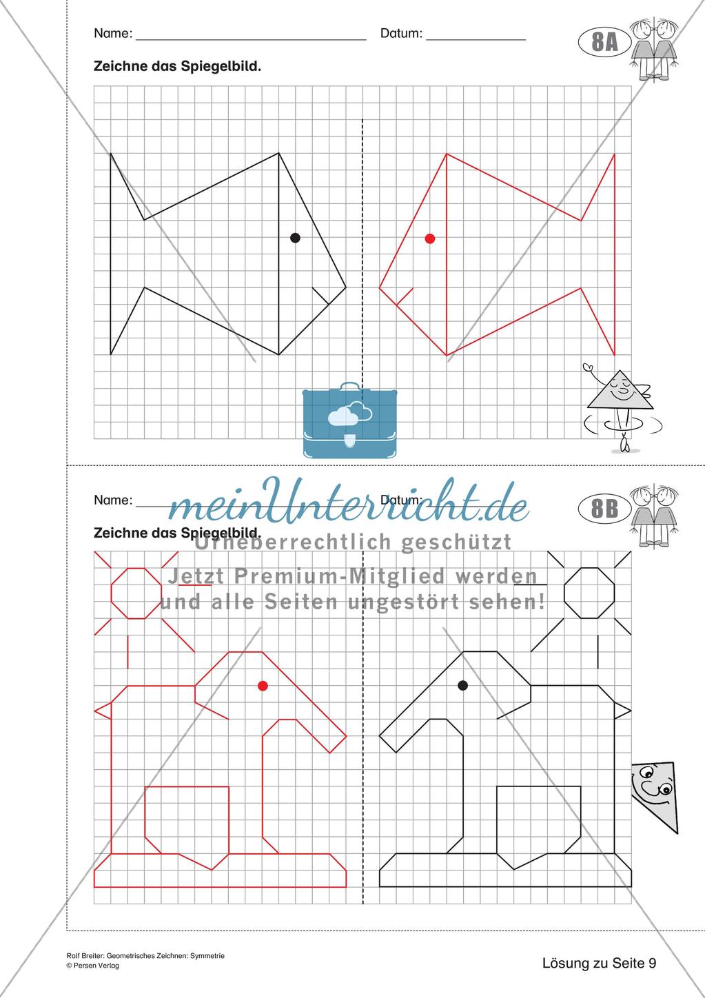Geometrisches Zeichnen: Symmetrie Preview 22