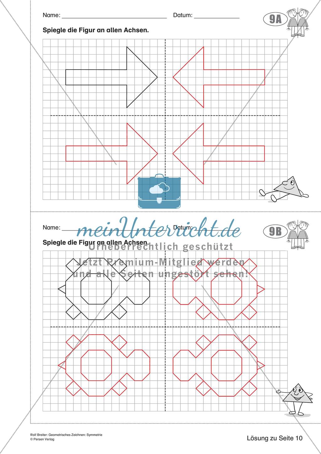 Geometrisches Zeichnen: Symmetrie Preview 23