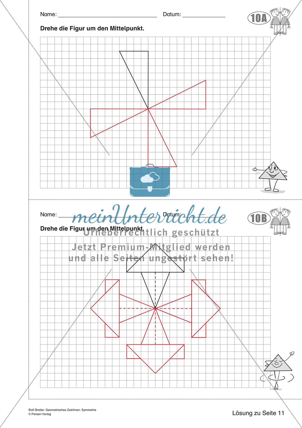 Geometrisches Zeichnen: Symmetrie Preview 24