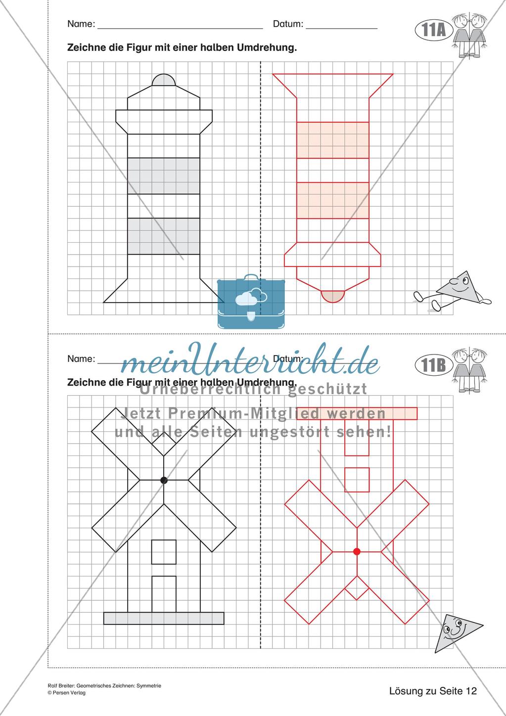 Geometrisches Zeichnen: Symmetrie Preview 25