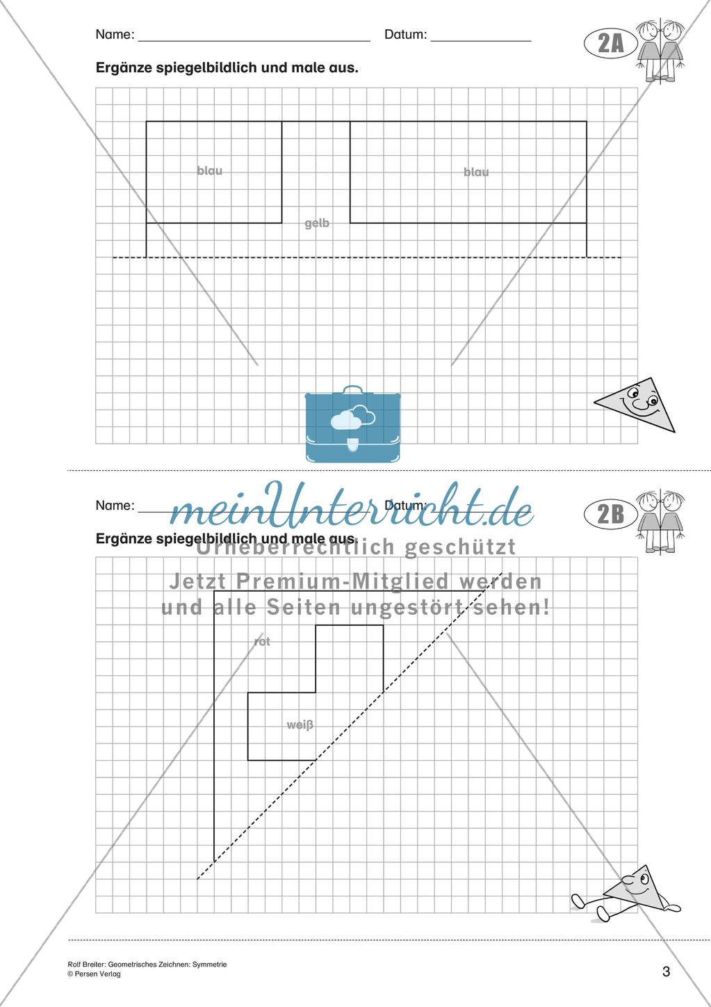 Geometrisches Zeichnen: Symmetrie Preview 5
