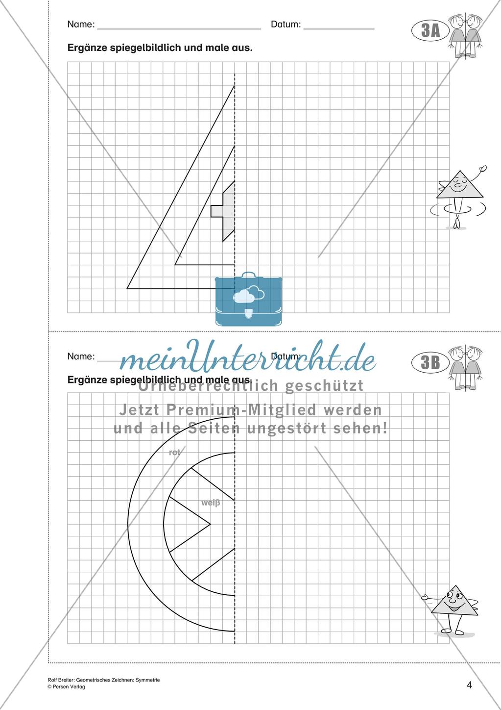 Geometrisches Zeichnen: Symmetrie Preview 6