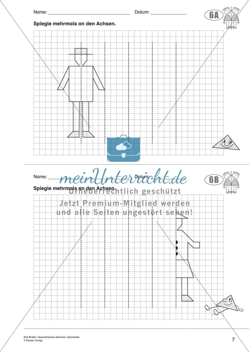 Geometrisches Zeichnen: Symmetrie Preview 9