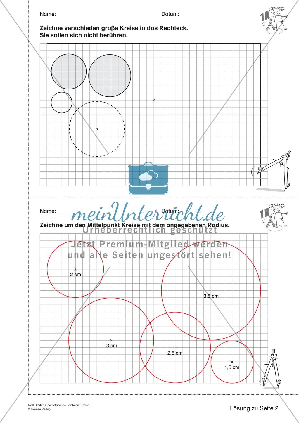 Geometrisches Zeichnen: Kreise Preview 15