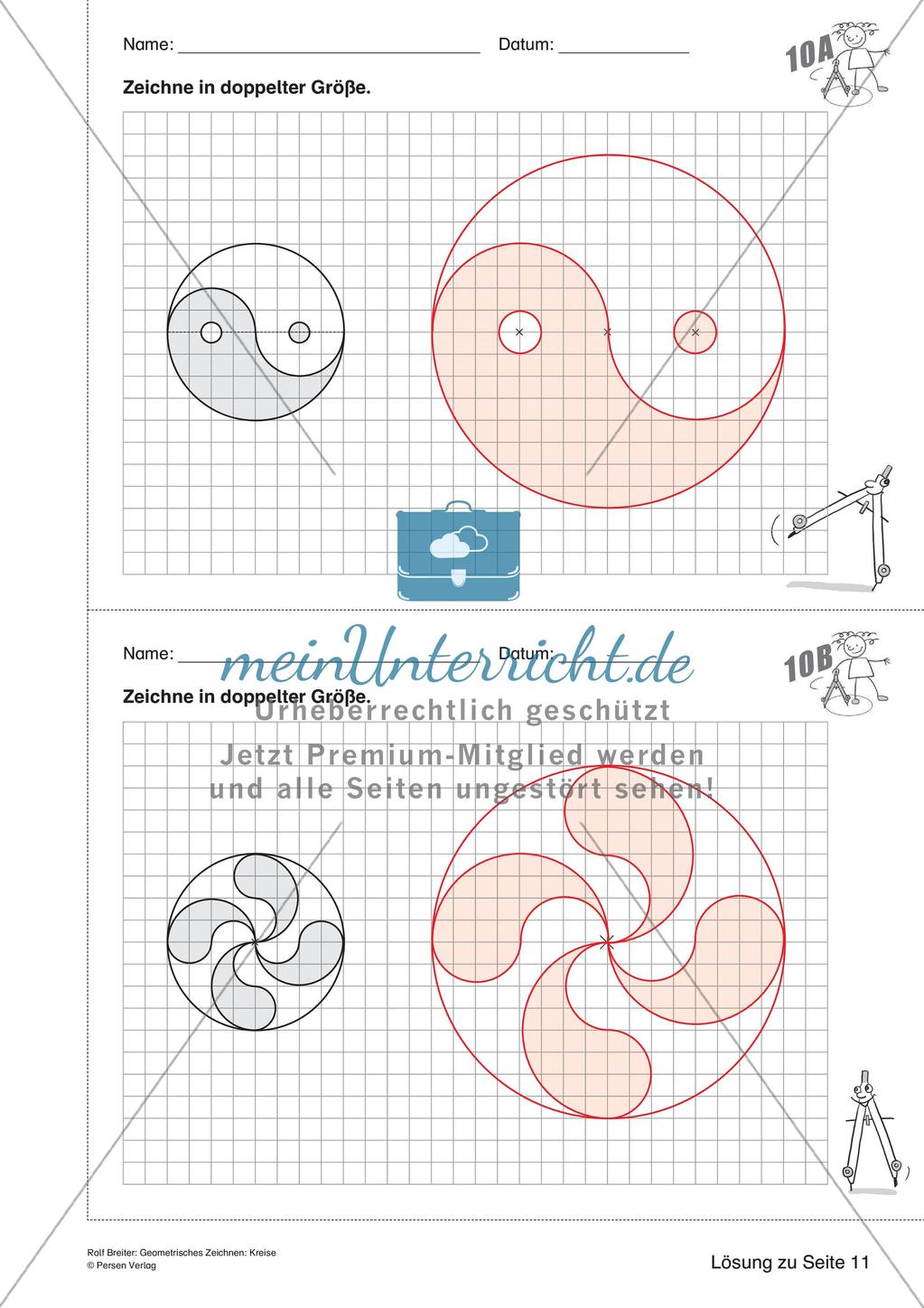 Geometrisches Zeichnen: Kreise Preview 24