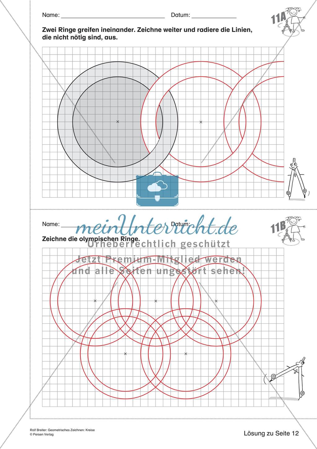 Geometrisches Zeichnen: Kreise Preview 25