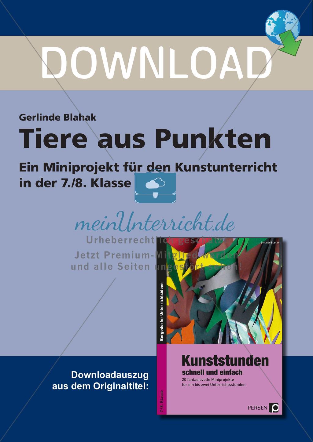 Künstlerische Miniprojekte: Tiere aus Punkten Preview 1